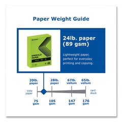 PrintWorks Professional 8.5 in. x 11 in. 24 lbs. Text Weight Color Paper - Emerald Green (1-Ream)
