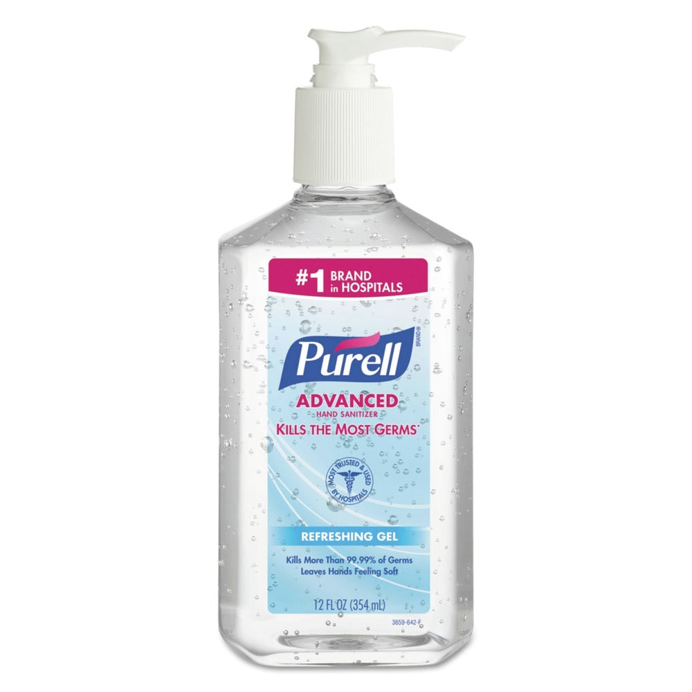 PURELL 12 oz. Pump Bottle Advanced Hand Sanitizer Refreshing Gel - Clean Scent