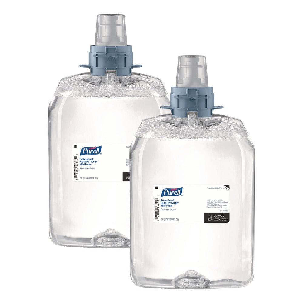PURELL 5213-02 HEALTHY SOAP 2,000 mL Professional Mild Foam Refill for PURELL FMX-20 Manual Soap Dispenser - Fragrance-Free (2/Carton)