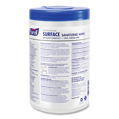 PURELL 10 in. x 7 in. 1-Ply Foodservice Surface Sanitizing Wipes - Fragrance-Free/White (6/Carton)