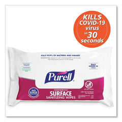 PURELL 9371-12 7.4 in. x 9 in. 1-Ply Foodservice Surface Sanitizing Wipes - Fragrance-Free/White (12/Carton)