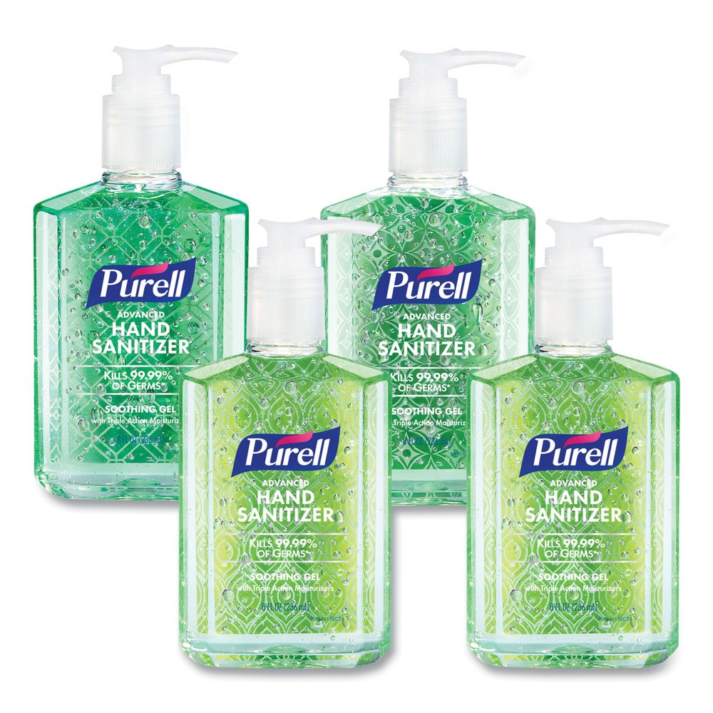 PURELL 8 oz Advanced Hand Sanitizer Soothing Gel - Fresh Scent (4/Pack)