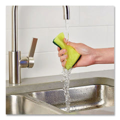 Brillo Estracell 4.9 in. x 2.9 in. Heavy-Duty Scrub Sponge - Yellow/Green (12/Carton)