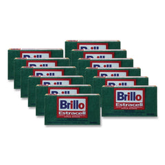 Brillo 21006 3.5 in. x 6.12 in. Commercial Heavy-Duty Scrub Sponge - Orange/Green (12/Carton)