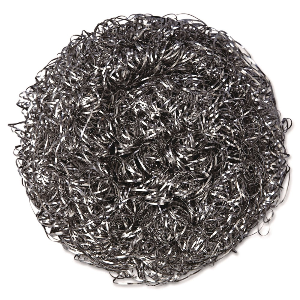 Kurly Kate Large Stainless Steel Scrubbers - Steel Gray (6/Carton)