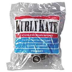 Kurly Kate Large Stainless Steel Scrubbers - Steel Gray (6/Carton)