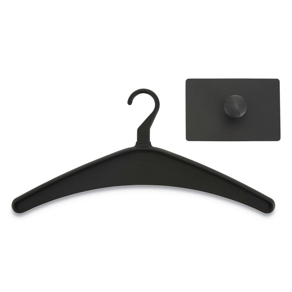Quartet Magnetic Coat Hook Metal with Heavy-Duty Hanger - Black