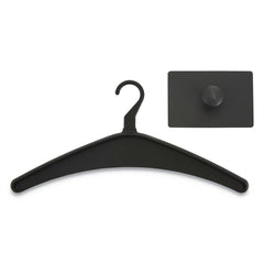 Quartet Magnetic Coat Hook Metal with Heavy-Duty Hanger - Black