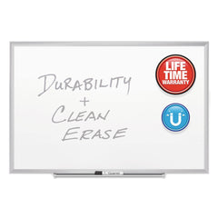 Quartet Classic Series 72 x 48 Porcelain Magnetic Dry Erase Board - White Surface/Silver Aluminum Frame