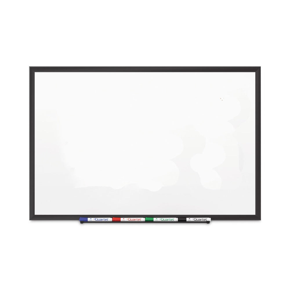 Quartet 72 in. x 48 in. Classic Series Porcelain Magnetic Dry Erase Board - White Surface, Black Aluminum Frame