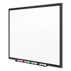 Quartet 72 in. x 48 in. Classic Series Porcelain Magnetic Dry Erase Board - White Surface, Black Aluminum Frame