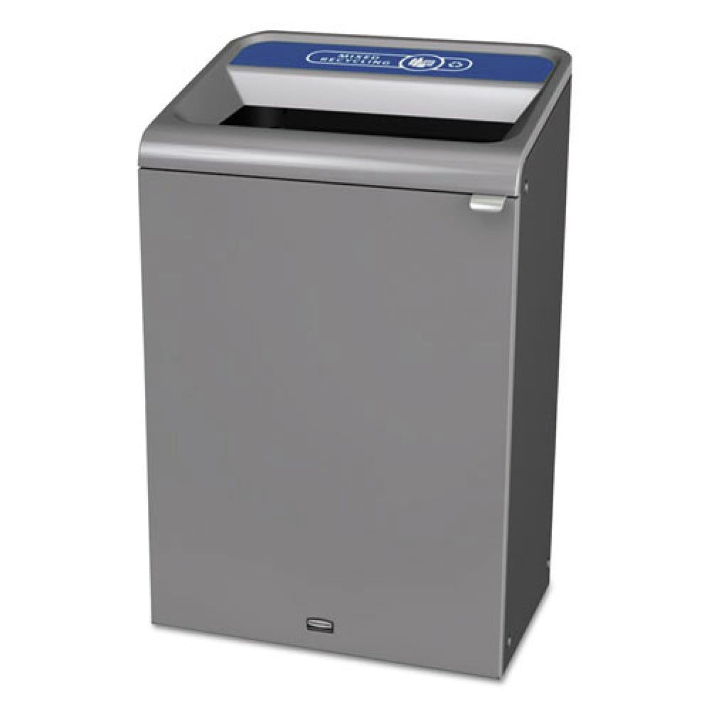 Rubbermaid Commercial 33 Gallon Configure 1 Stream Mixed Recycling Waste Receptacle - Gray