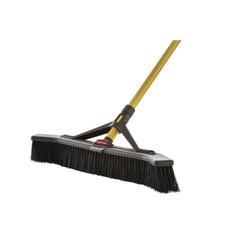 Rubbermaid Commercial 36 in. Polypropylene Bristles Maximizer Push-to-Center Broom - Yellow/Black