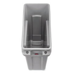 Rubbermaid Commercial Slim Jim 13 gal Polyethylene Under Counter Container - Gray