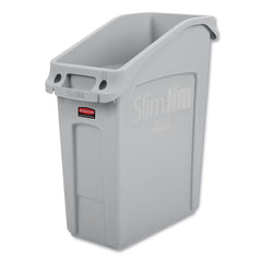 Rubbermaid Commercial Slim Jim 13 gal Polyethylene Under Counter Container - Gray