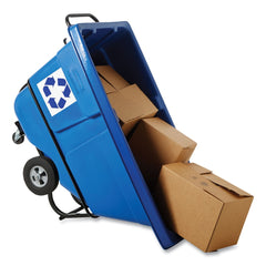 Rubbermaid Commercial BRUTE 1,250 lb Capacity 1 cu. Yd. Plastic/Steel Frame Rotomolded Recycling Tilt Truck - Blue