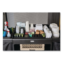 Rubbermaid Commercial 18.75 in. x 3.62 in. 11-Section Amenity Organizer for all Rubbermaid Commercial Full-Size and Compact Housekeeping Carts - Black