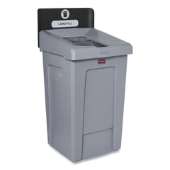 Rubbermaid Commercial Slim Jim 33 gal 1-Stream Landfill Resin Recycling Station - Gray