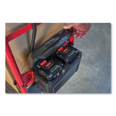 Rubbermaid Commercial 0.5 mph to 3 mph DC Motor 60 V Lithium-Ion Battery Motorized Kit for 24 in. x 48 in. Platform Trucks - Medium Black/Red