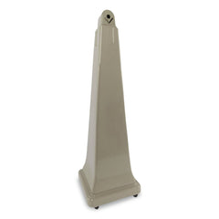 Rubbermaid Commercial 12.25 in. x 39.75 in. 1 gal. GroundsKeeper Pyramid Cigarette Waste Collector - Beige
