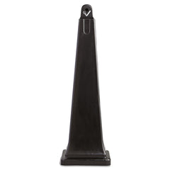 Rubbermaid Commercial 12.25 in. x 39.75 in. 1 gal. GroundsKeeper Pyramid Cigarette Waste Collector - Black