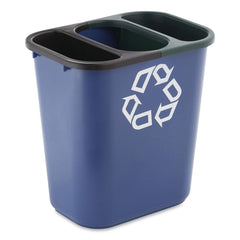 Rubbermaid Commercial Rectangular Saddle Basket Recycling Bin - Black