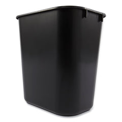 Rubbermaid Commercial FG295500BLA 3.5-Gallon Rectangular Deskside Wastebasket - Black
