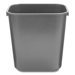 Rubbermaid Commercial FG295500BLA 3.5-Gallon Rectangular Deskside Wastebasket - Black