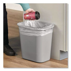 Rubbermaid Commercial 3.5-Gallon Rectangular Deskside Plastic Wastebasket - Gray