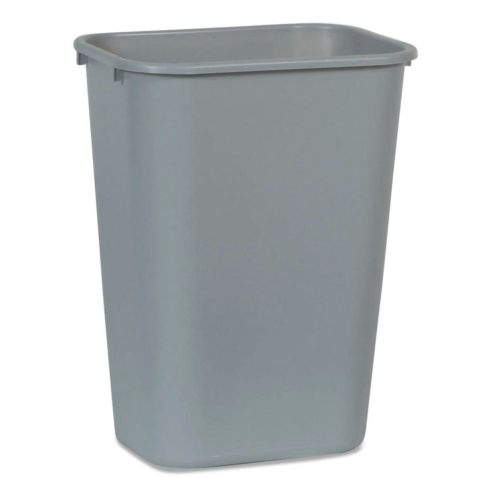 Rubbermaid Commercial 10.25-Gallon Rectangular Deskside Wastebasket - Gray