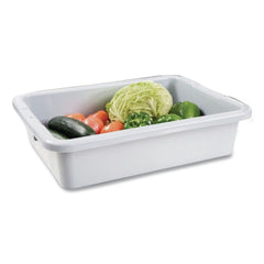 Rubbermaid Commercial 20 in. x 15 in. x 5 in. Bus/Utility Tote - Gray