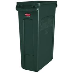 Rubbermaid Commercial 23 Gallon Slim Jim Recycling Container with Venting Channels - Green