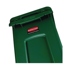 Rubbermaid Commercial 23 Gallon Slim Jim Recycling Container with Venting Channels - Green