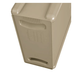 Rubbermaid Commercial 23 Gallon Rectangular Plastic Slim Jim Receptacle with Venting Channels - Beige