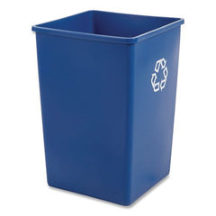 Rubbermaid Commercial 35 gal. Plastic Square Recycling Container - Blue