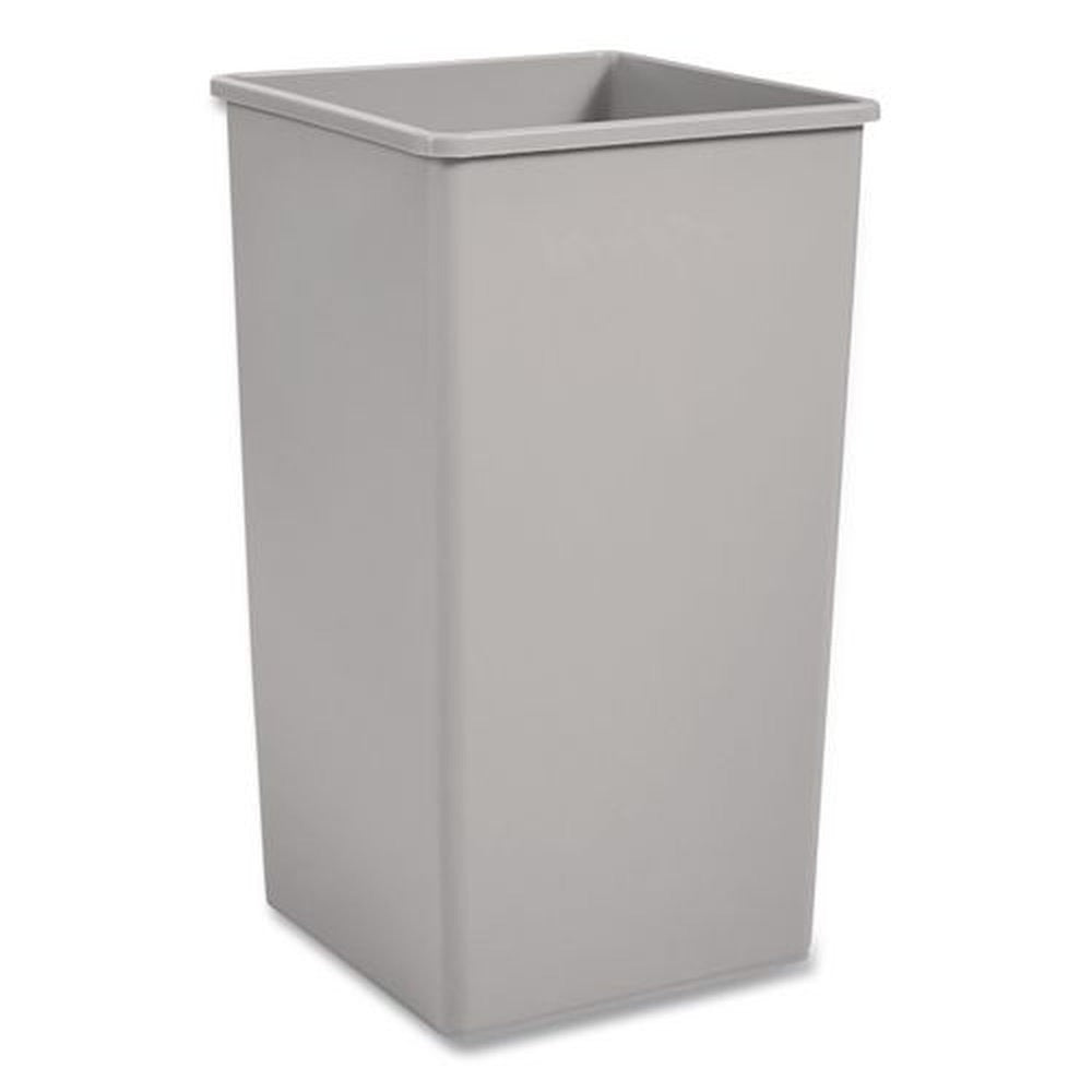 Rubbermaid Commercial 50 gal. Plastic Untouchable Square Waste Receptacle - Gray