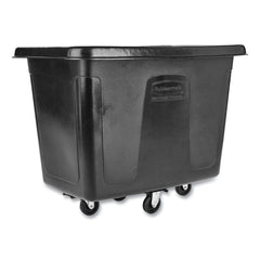 Rubbermaid Commercial 300 lbs. Capacity 59 Gallon Plastic Cube Truck - Black