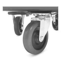 Rubbermaid Commercial 400 lbs. Capacity 12 cu-ft. Polyethylene/Metal Frame Medium-Density Cube Truck - Black