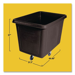 Rubbermaid Commercial 149 gal 600 lb Capacity Plastic Cube Truck - Black
