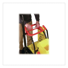 Rubbermaid Commercial 12 in. x 16 in. x 38 in. 4-Sided Caution Wet Floor Sign - Yellow