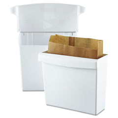 Rubbermaid Commercial Plastic Sanitary Napkin Receptacle with Rigid Liner - White
