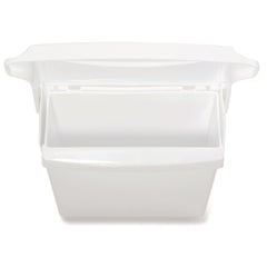 Rubbermaid Commercial Plastic Sanitary Napkin Receptacle with Rigid Liner - White