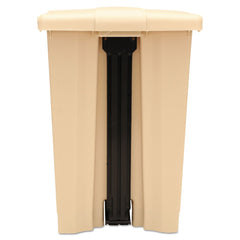 Rubbermaid Commercial 12 Gallon Indoor Utility Step-On Plastic Waste Container - Beige