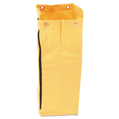Rubbermaid Commercial 17.25 in. x 30.5 in. 24 Gallon Zippered Vinyl Cleaning Cart Bag - Yellow