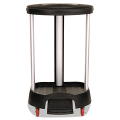 Rubbermaid Commercial 20.38 in. x 22.25 in. x 37.88 in. 30 Gallon Aluminum/Plastic Premium Step-On Linen Hamper - Black