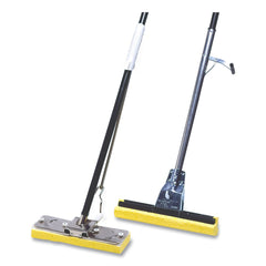 Rubbermaid Commercial Bronze Handle Steel Roller Sponge Mop with 12 in. Yellow Sponge