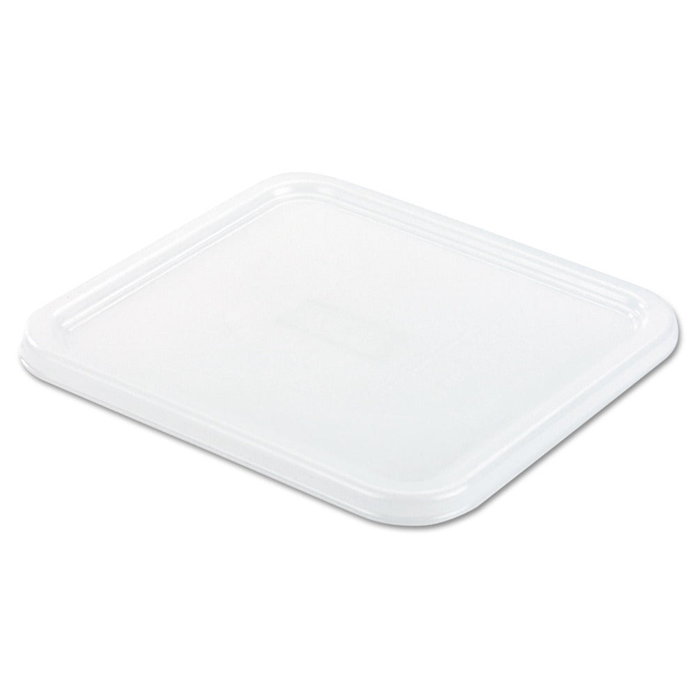 Rubbermaid Commercial SpaceSaver 8.8 in. x 8.75 in. Square Plastic Container Lids - White