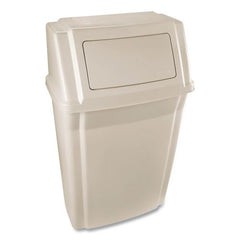 Rubbermaid Commercial Slim Jim 15-Gallon Wall-Mounted Container - Beige