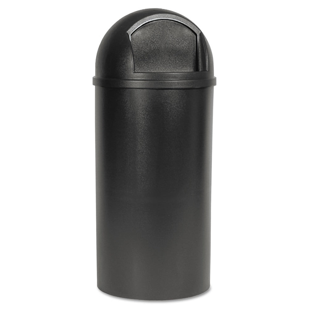 Rubbermaid Commercial Marshal 15-Gallon Plastic Round Classic Container - Brown