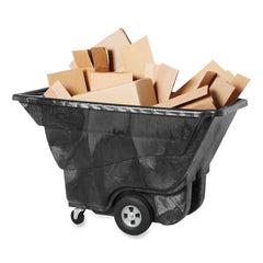 Rubbermaid Commercial 101-Gallon Structural Foam Tilt Truck with 850-lb. Capacity - Black
